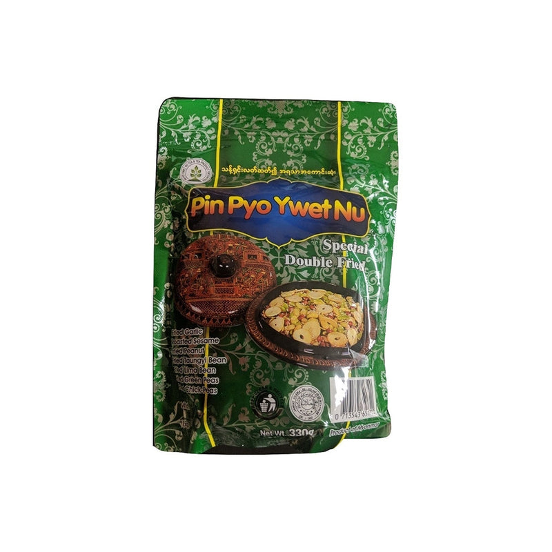 Pin Pyo Ywet Nu - Double Fried Beans (ပင်ပျိုရွက်နု နှစ်ပြန်ကြော်) 330g