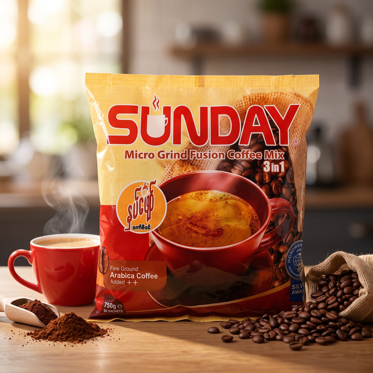 Sunday Coffee - Hnat Pyaw ဆန်းဒေး ကော်ဖီ - နှပ်ဖျော် 750g