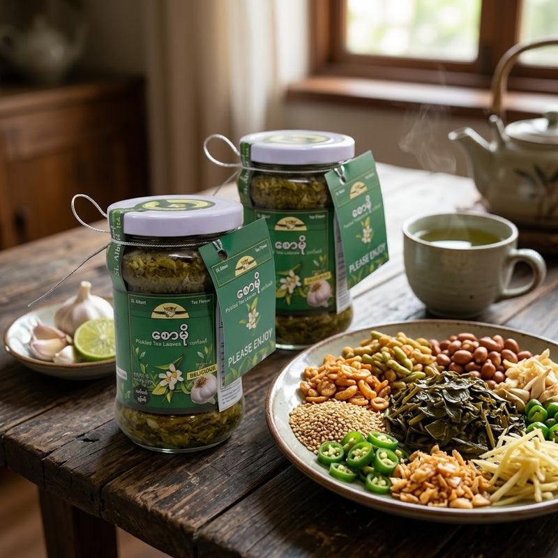 Saw Mo - Pickled Tea Leaves (Delicious)  စောမို-လက်ဖက် (အစိမ့်) 311 g