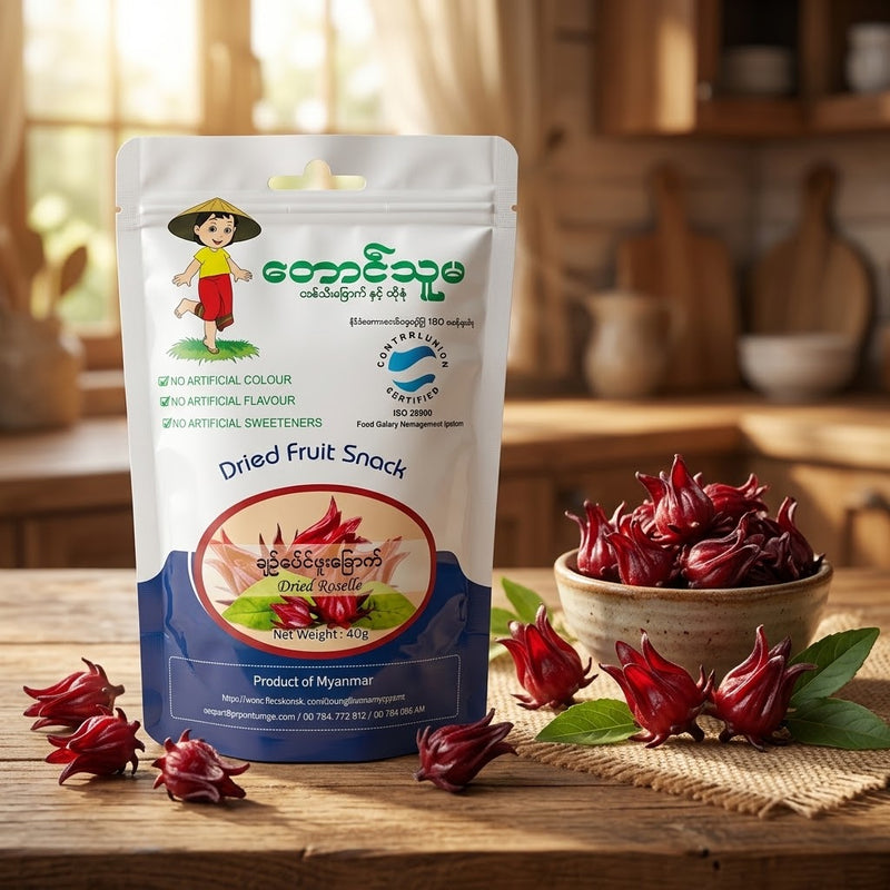 Taung Thu Ma - Dried Roselle တောင်သူမချဉ်ပေါင်ဖူးခြောက် 50g