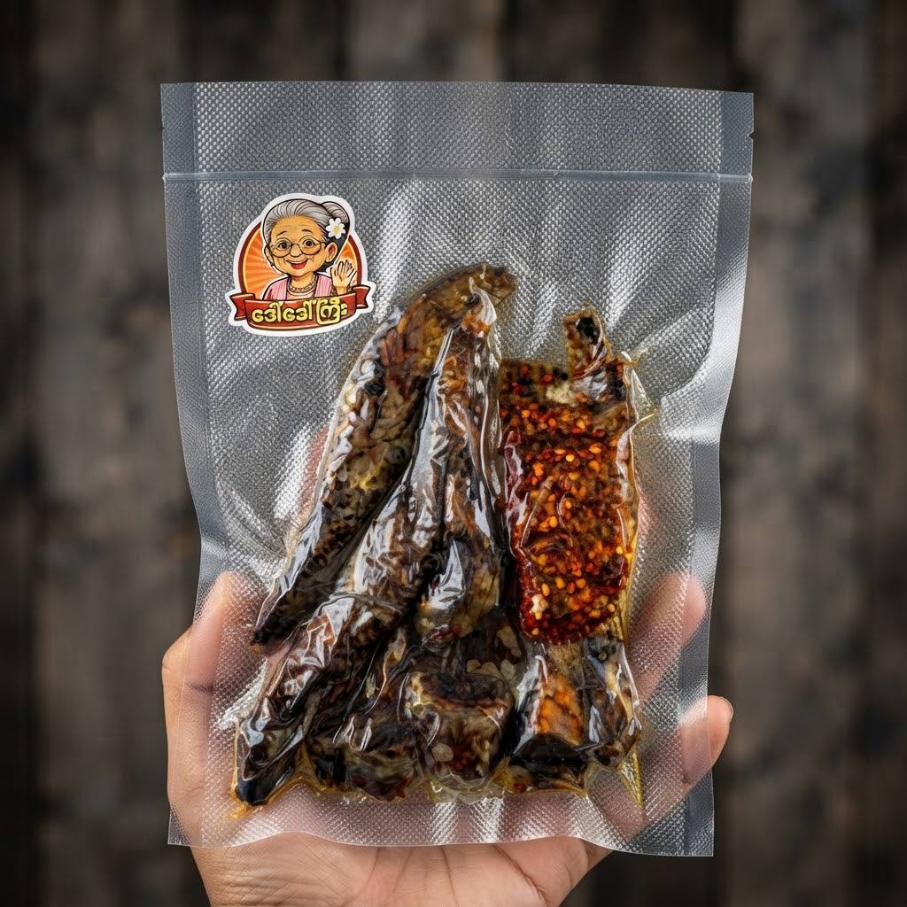 Daw Daw Gyi (Smoked Nga Gyi Kyaw) - ဒေါ်ဒေါ်ကြီး ငါးကျည်းကြော် 135g