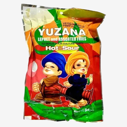 Yuzana - Pickled Tea Leaves (Spicy) Small  ယုဇန ဆယ်ထုပ်တွဲသေး- အစပ်64g